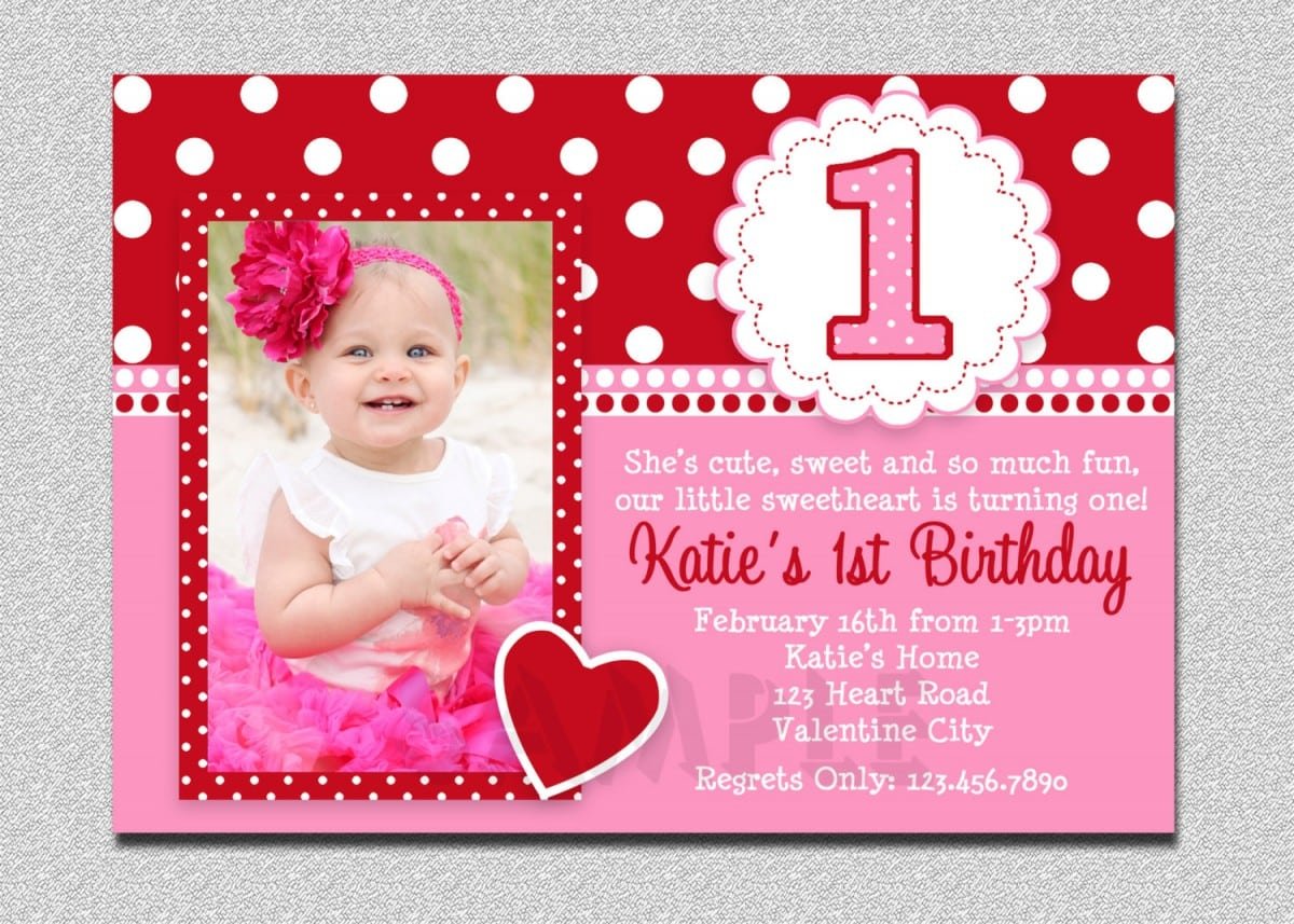 Doc    Baby Girl Birthday Party Invitations â 1st Birthday Party
